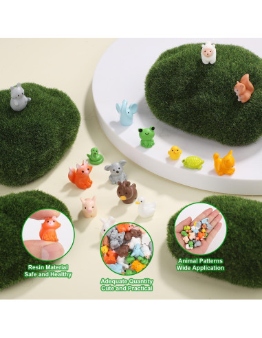 Juego de 30 Mini Animales de Resina NQEUEPN para Jardín