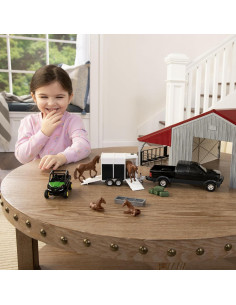 Set de Juguetes de Granja John Deere 13 Piezas con Establo 2