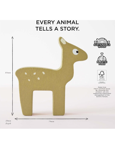 Le Toy Van Rompecabezas Apilamiento Madera 9 Animales 14cm