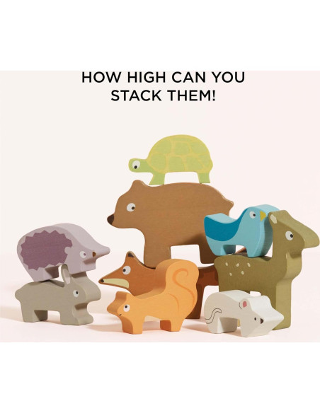 Le Toy Van Rompecabezas Apilamiento Madera 9 Animales 14cm
