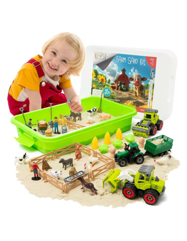 Caja Sensorial de Granja KipiPol 59 Piezas con Arena 0.99 kg
