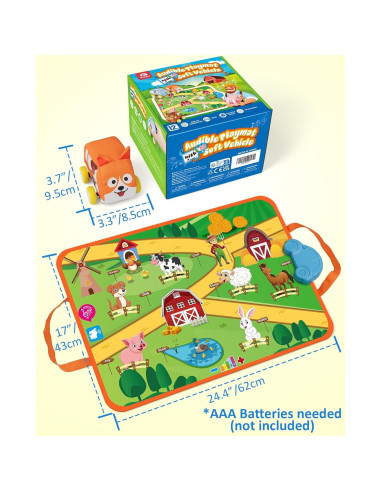 Alfombra Musical Coogam para Niños 0.64 kg Granja