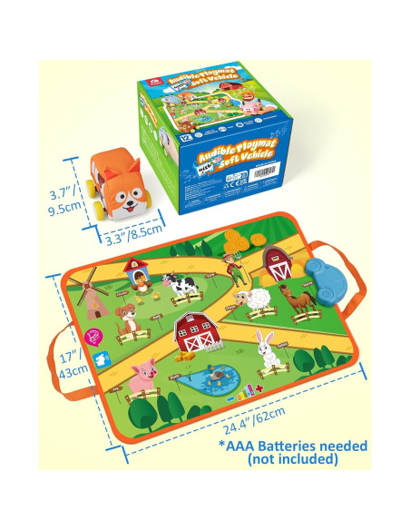 Alfombra Musical Coogam para Niños 0.64 kg Granja