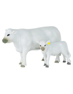 Vaca Charolais y Ternero Big Country Toys - Escala 1:20