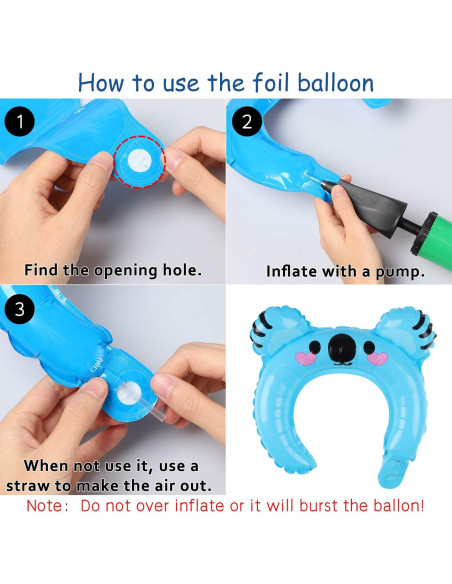 Diademas Inflables de Animales MALLMALL6 50 Piezas para Fiestas