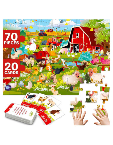Puzzle Quokka Granja 70 Piezas para Niños 4 a 8 Años