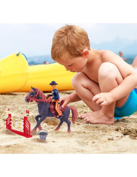 Set Juguetes Rodeo Oeste Peagprav Jinete y Caballo 12.7cm Set Juguetes Rodeo Oeste Peagprav Jinete y Caballo 12.7cm