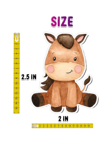 20 Pegatinas de Animales de Granja PC - Decoración Fiesta