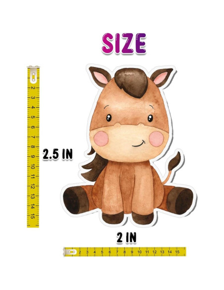 20 Pegatinas de Animales de Granja PC - Decoración Fiesta