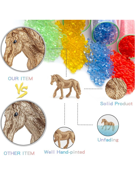 Figuras de Animales de Granja Dorados LC JoyCre 12PCS