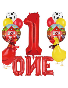 Globos de Fiesta de Animales de Granja GGDE 14 Pcs