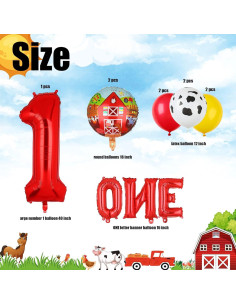 Globos de Fiesta de Animales de Granja GGDE 14 Pcs 2