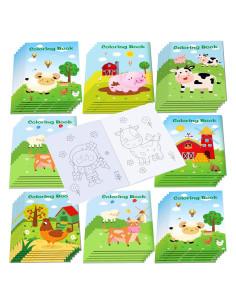 12 Libros para Colorear de Animales de Granja - Littkeef