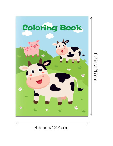 12 Libros para Colorear de Animales de Granja - Littkeef