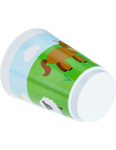 Pack 16 Vasos Plástico Animales Granja Blue Panda 473 ml