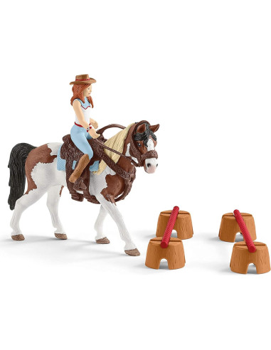 Set de Caballo Schleich Hannah 12 Piezas Rodeo Juguete