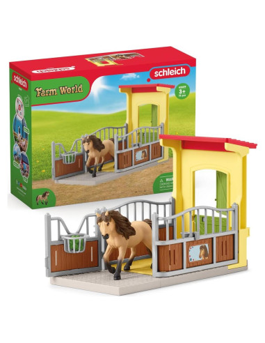 Set de Establo Schleich con Poni Islandés y Accesorios
