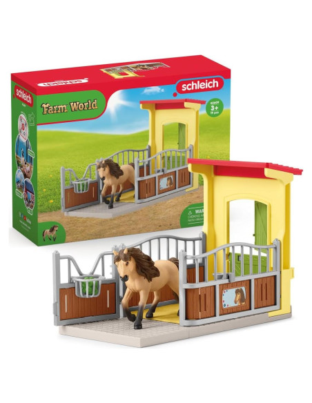 Set de Establo Schleich con Poni Islandés y Accesorios