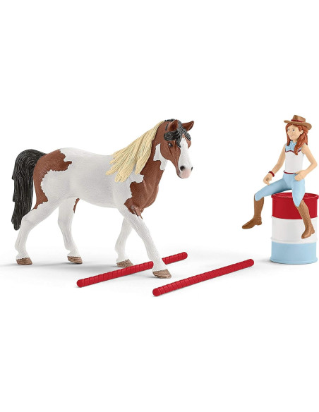 Set de Caballo Schleich Hannah 12 Piezas Rodeo Juguete