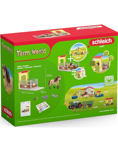 Set de Establo Schleich con Poni Islandés y Accesorios