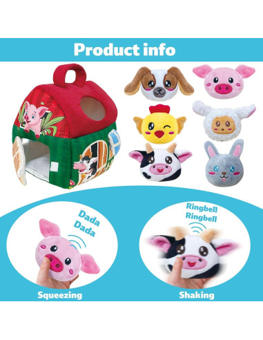 Juguetes de Animales de Granja Elfew para Bebés 6-12 Meses