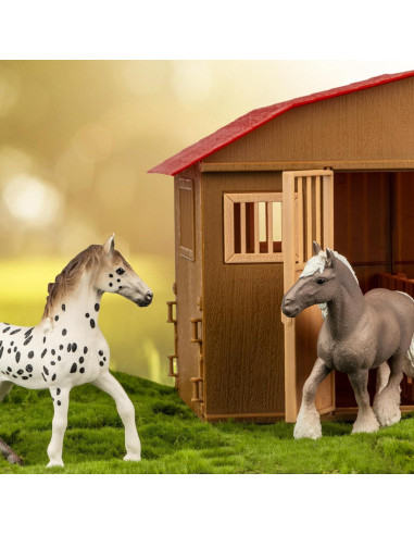 Juego de Caballos 8 en 1 TikOnsYol con Establo 12,7 cm