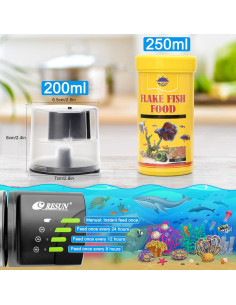 Alimentador Automático de Peces Ycozy Resun AF2020 200ml 2