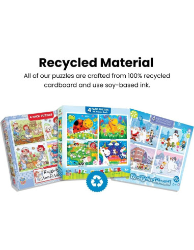 MasterPieces Rompecabezas 4 en 1 para Niños 100 Piezas