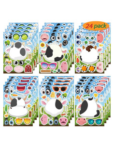 Calcomanías de Vacas DUJAA 24 Piezas Creativas para Niños
