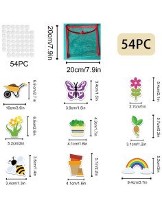 Conjunto de Tablero de Fieltro BEUNITONE 54 Piezas Granja 2