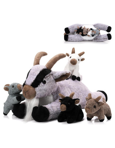 Conjunto de Juguetes de Peluche Cabra HyDren 5 Piezas 45 cm