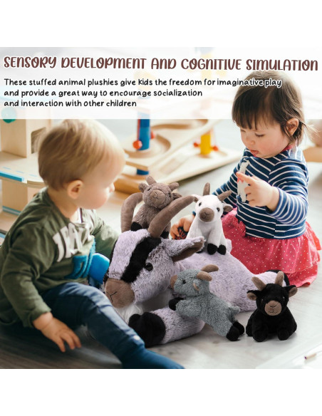 Conjunto de Juguetes de Peluche Cabra HyDren 5 Piezas 45 cm