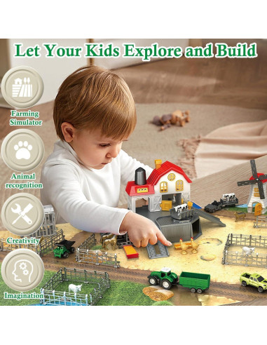 Juego de Juguetes de Granja Frontoytall - 49 Piezas Educativas