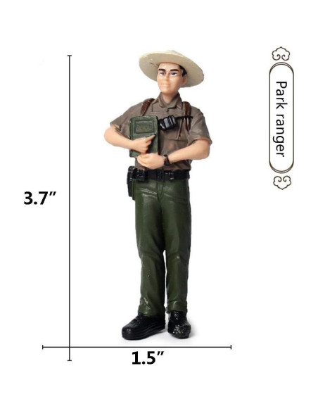 5 Figuras de Agricultores Pintadas a Mano L.DONG 19.8x13.9 cm