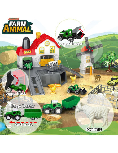 Juego de Juguetes de Granja Frontoytall - 49 Piezas Educativas