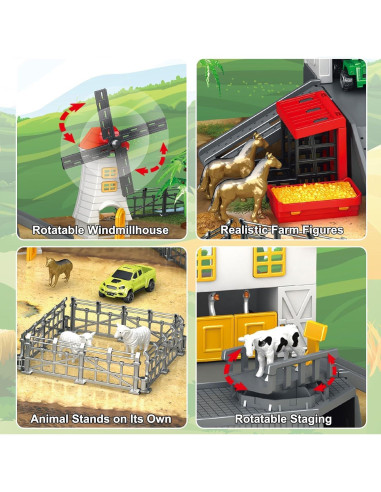 Juego de Juguetes de Granja Frontoytall - 49 Piezas Educativas