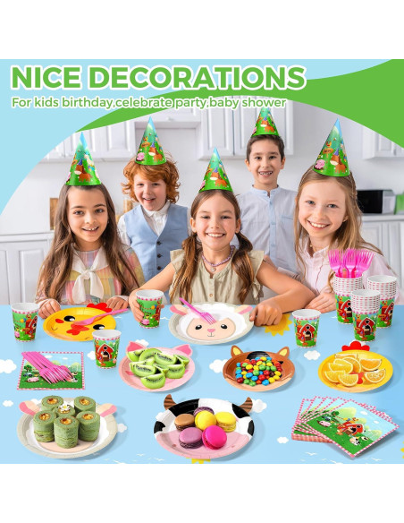 Juego de Platos Desechables COYLAPY Fiesta Animales Granja 24p