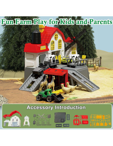 Juego de Juguetes de Granja Frontoytall - 49 Piezas Educativas