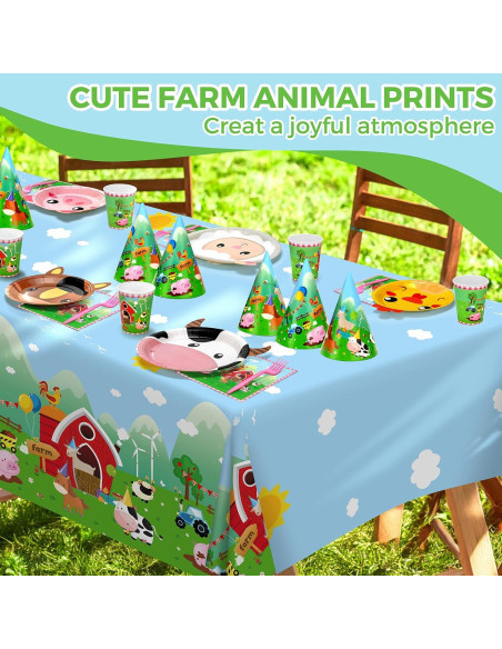 Juego de Platos Desechables COYLAPY Fiesta Animales Granja 24p