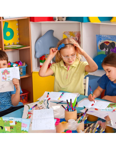 24 Pzs Libro para Colorear Animales de Granja + Crayones