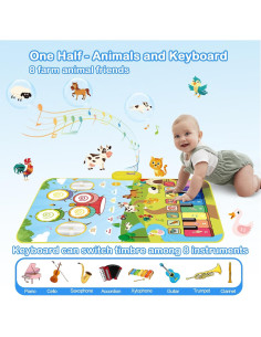 Alfombrilla Musical Foki 90x70 cm para Niños 1-5 Años 2