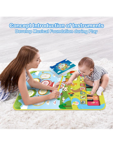 Alfombrilla Musical Foki 90x70 cm para Niños 1-5 Años