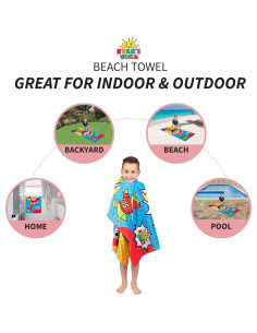 Toalla de Playa Franco Kids 100% Algodón Mundo de Ryan 2