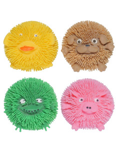 Juguetes Squishy Toysmith Wee Critter Paquete de 4 Animales