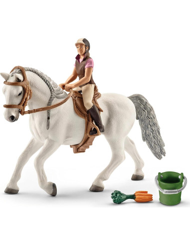 Juego de Caballos Schleich 7 Piezas con Jinete y Yegua