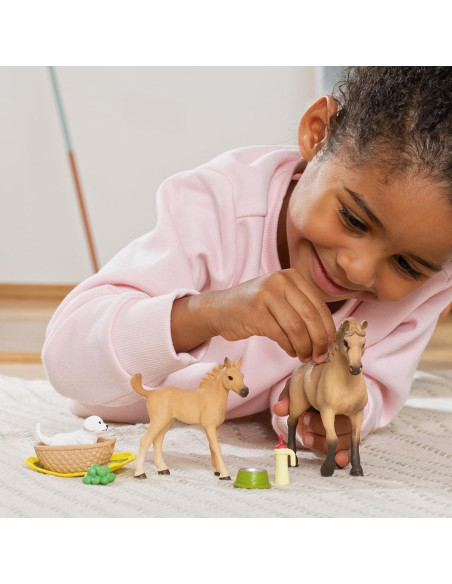 Juego de Cuidado de Caballos Schleich - 9 Piezas para Niños