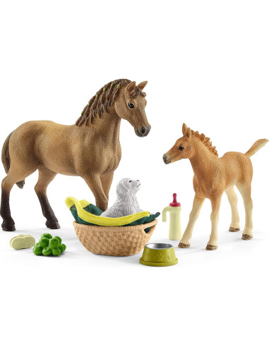 Juego de Cuidado de Caballos Schleich - 9 Piezas para Niños