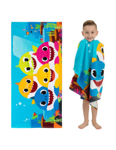 Toalla de Playa Franco Kids Baby Shark 147 cm Algodón Suave