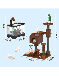 Conjunto de Construcción Nubee Árbol para Gatos y Acuario 2