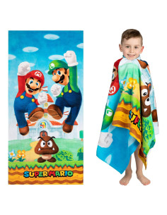 Toalla de Playa Super Mario Franco 147x71 cm Algodón